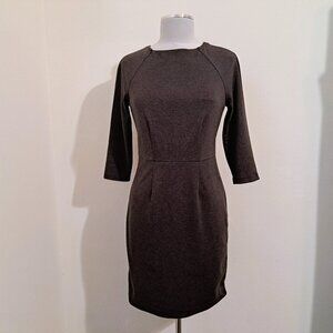 The Limited Women Lining Sheath Dress Size 4 Heather Gray Color 3/4 Sleeve